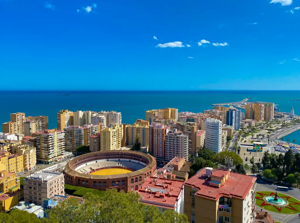 Vistas desde Gibralfaro en Málaga